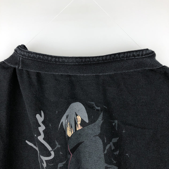 PRIMITIVE NARUTO SHIPPUDEN Uchiha Itachi Character Print Long-Sleeve T-Shirt (Men's XL equivalent) cotton black type Vintage Second Hand