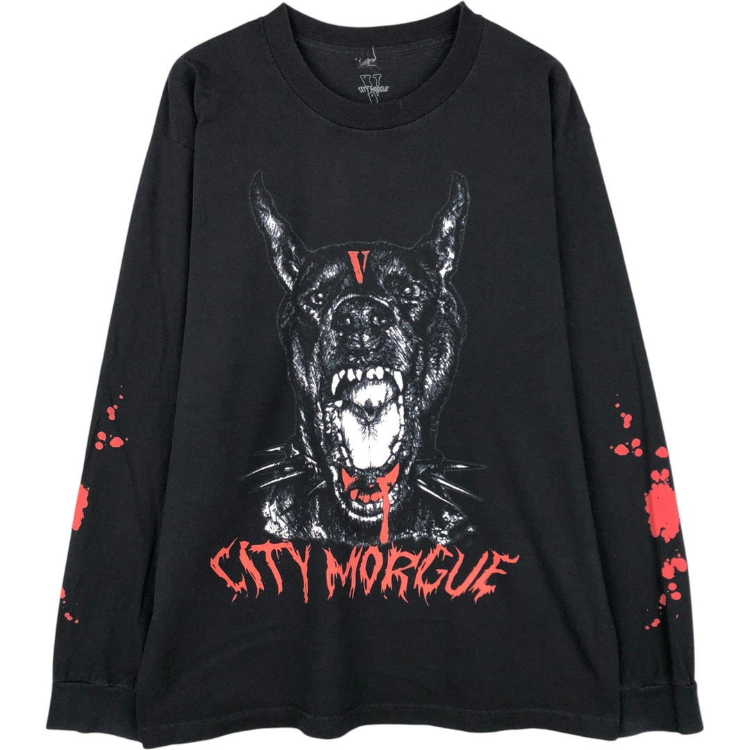 VLONE City Morgue Long-Sleeve Band T-Shirt (Men's Size L) cotton black type Vintage Second Hand