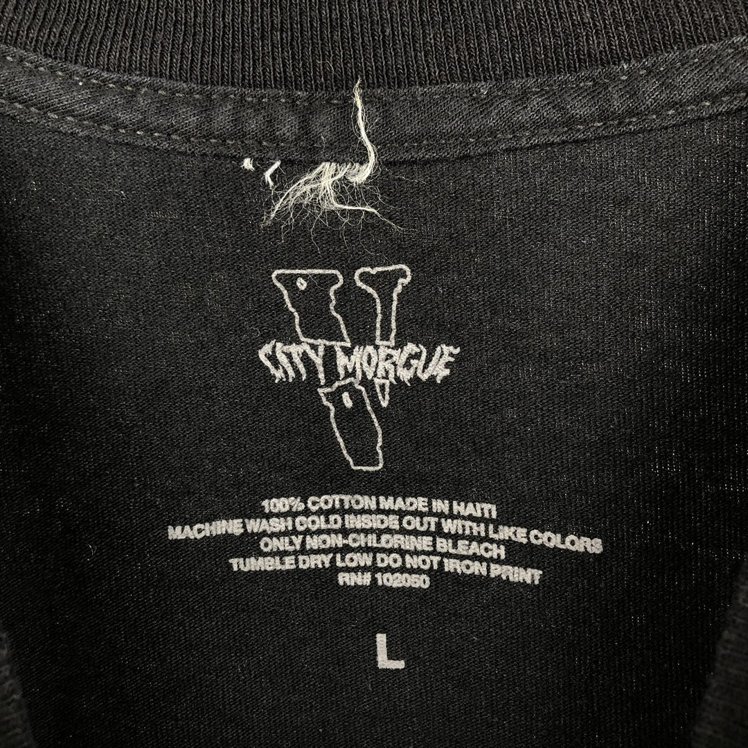 VLONE City Morgue Long-Sleeve Band T-Shirt (Men's Size L) cotton black type Vintage Second Hand