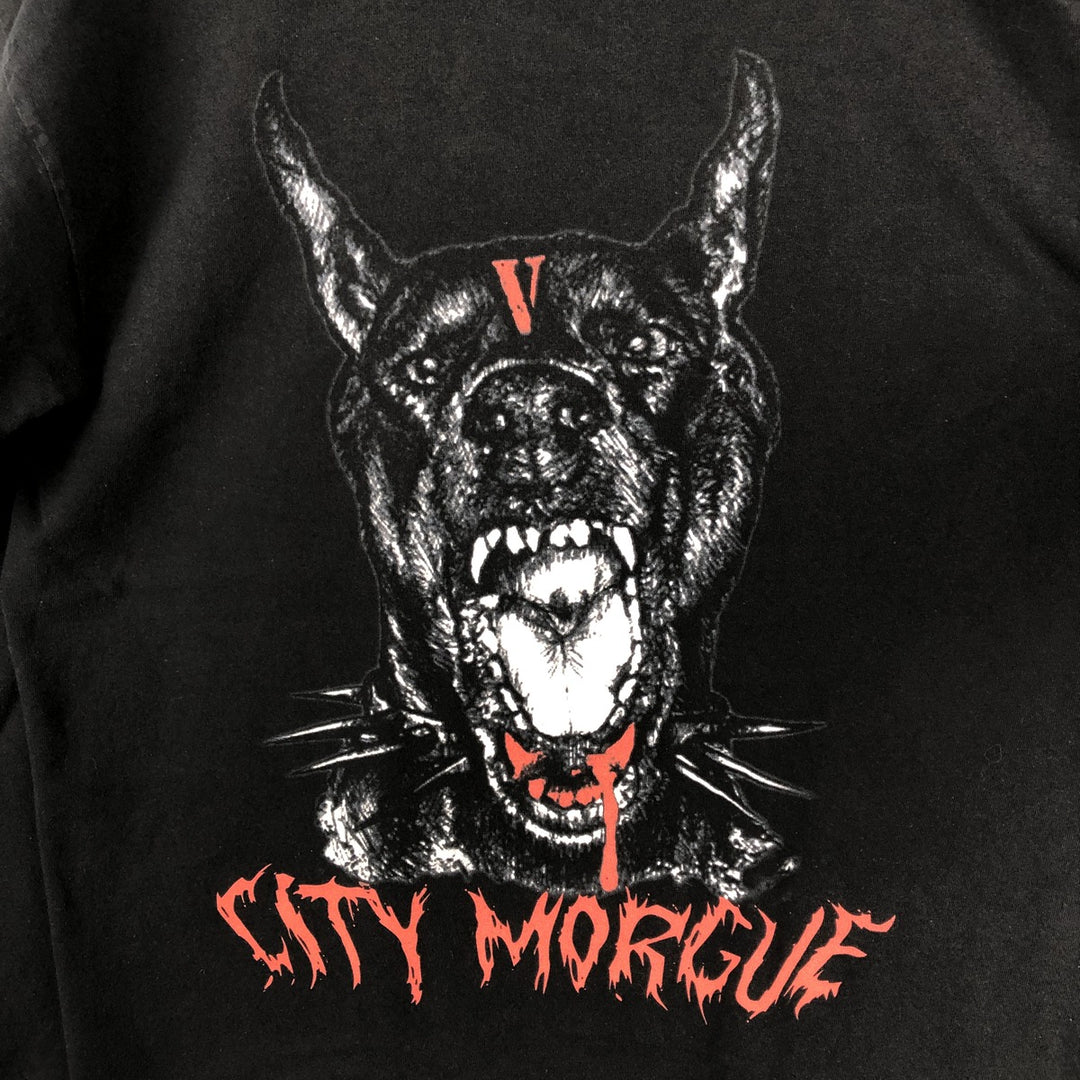VLONE City Morgue Long-Sleeve Band T-Shirt (Men's Size L) cotton black type Vintage Second Hand