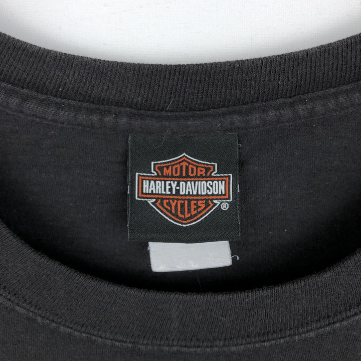 Harley-Davidson Motorcycle Long Sleeve T-Shirt, Men's Size XL unclear black type Vintage Second Hand