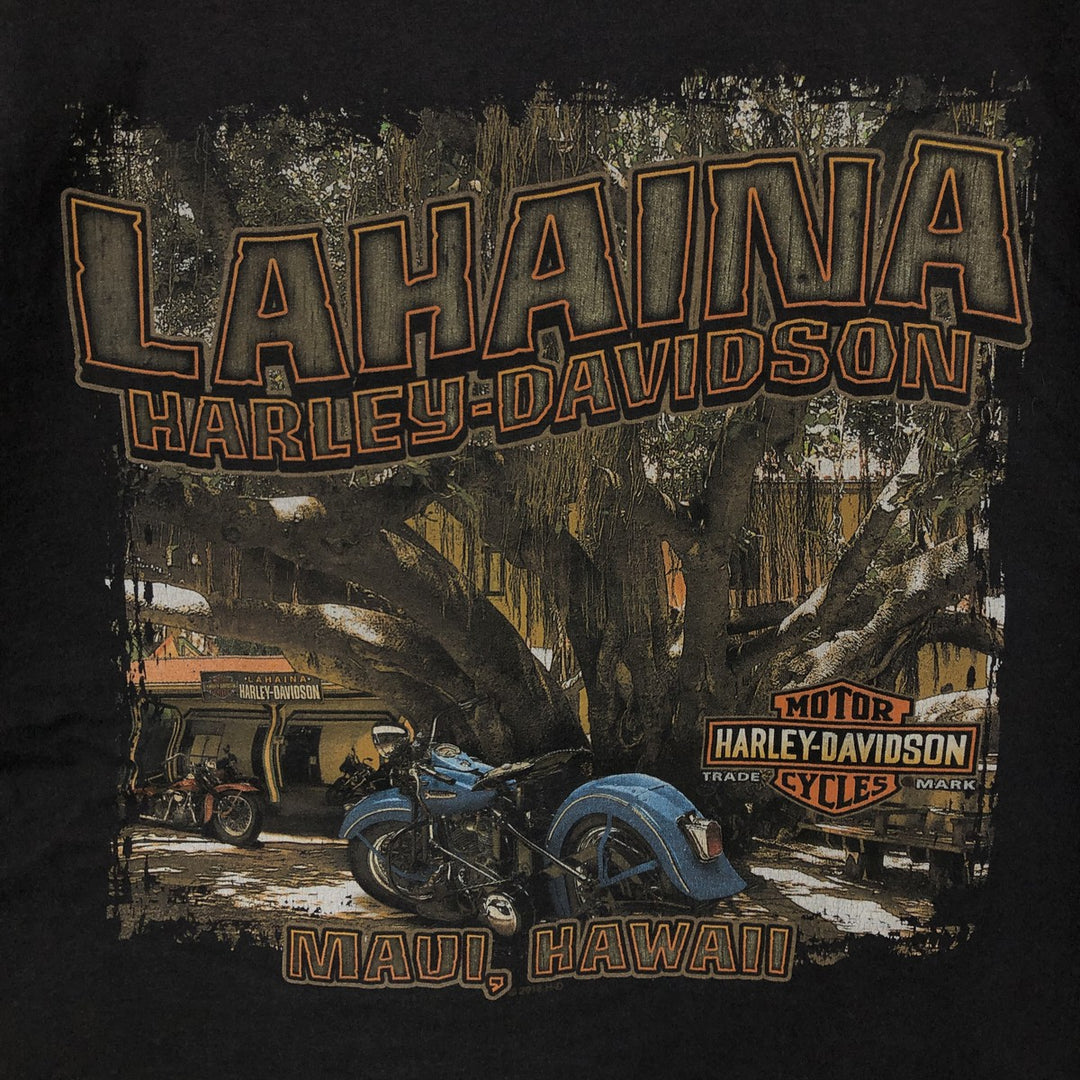 Harley-Davidson Motorcycle Long Sleeve T-Shirt, Men's Size XL unclear black type Vintage Second Hand