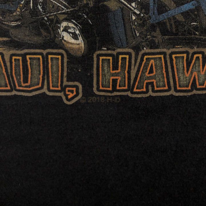 Harley-Davidson Motorcycle Long Sleeve T-Shirt, Men's Size XL unclear black type Vintage Second Hand