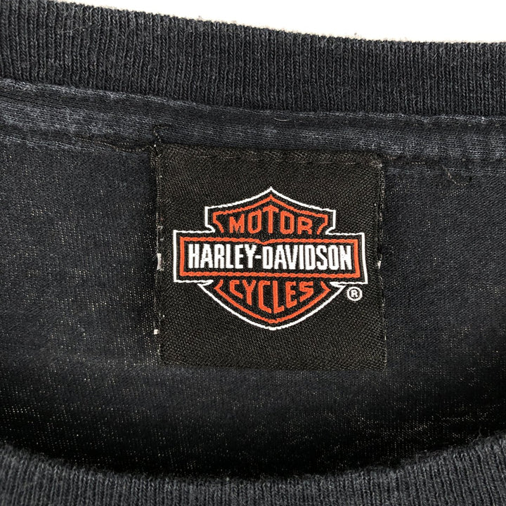 Harley-Davidson Motorcycle Long Sleeve T-Shirt, Men's Size L unclear black type Vintage Second Hand