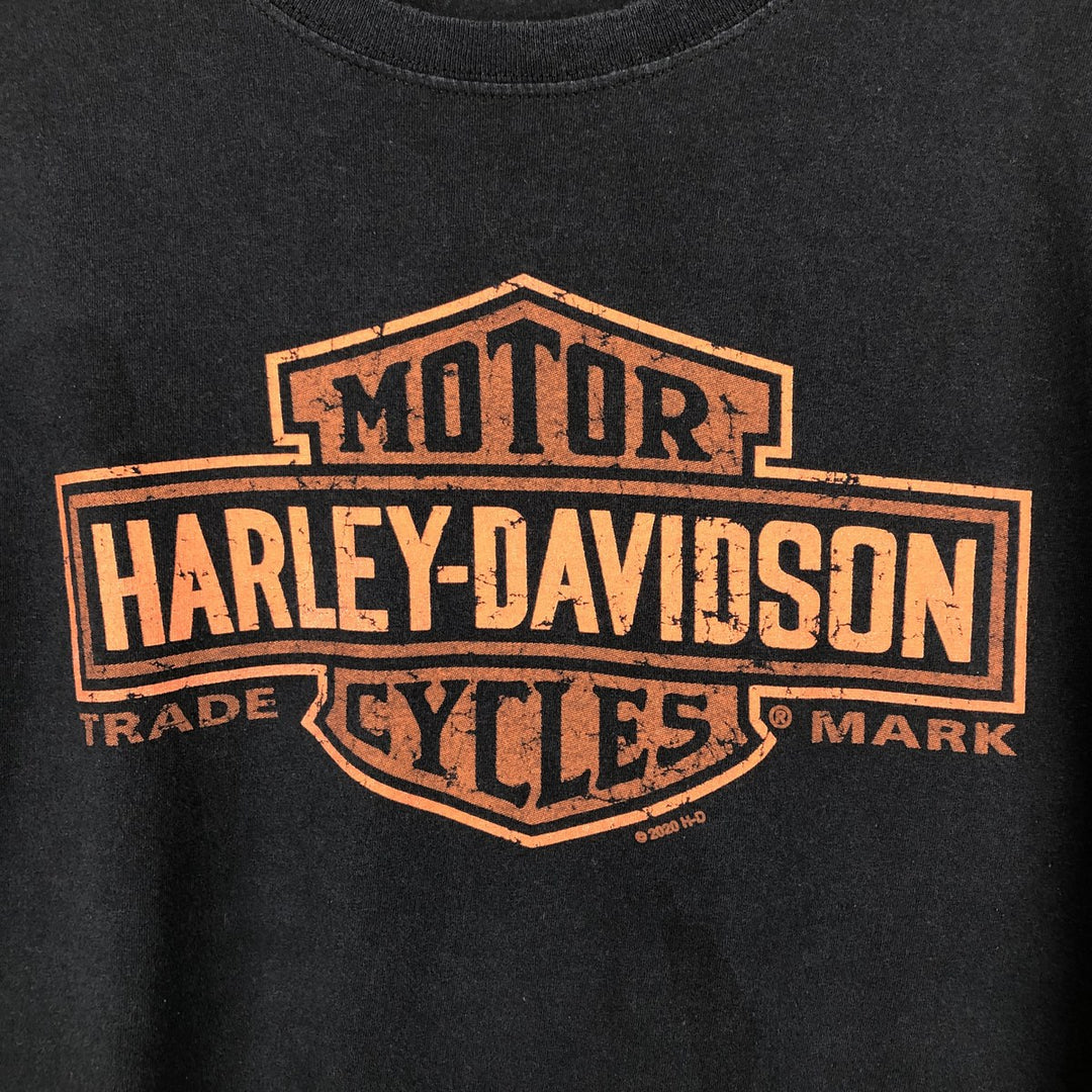 Harley-Davidson Motorcycle Long Sleeve T-Shirt, Men's Size L unclear black type Vintage Second Hand