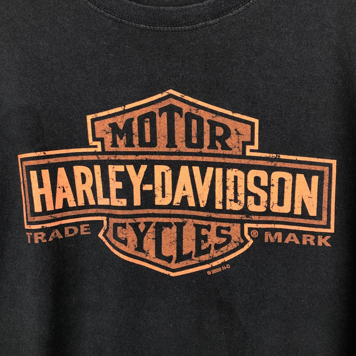 Harley-Davidson Motorcycle Long Sleeve T-Shirt, Men's Size L unclear black type Vintage Second Hand