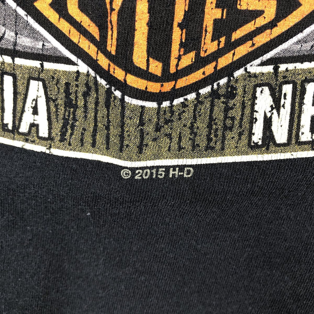 Harley-Davidson Motorcycle Long Sleeve T-Shirt, Men's Size L unclear black type Vintage Second Hand