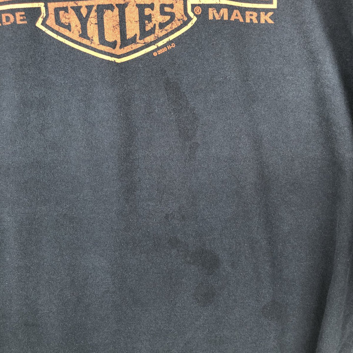 Harley-Davidson Motorcycle Long Sleeve T-Shirt, Men's Size L unclear black type Vintage Second Hand