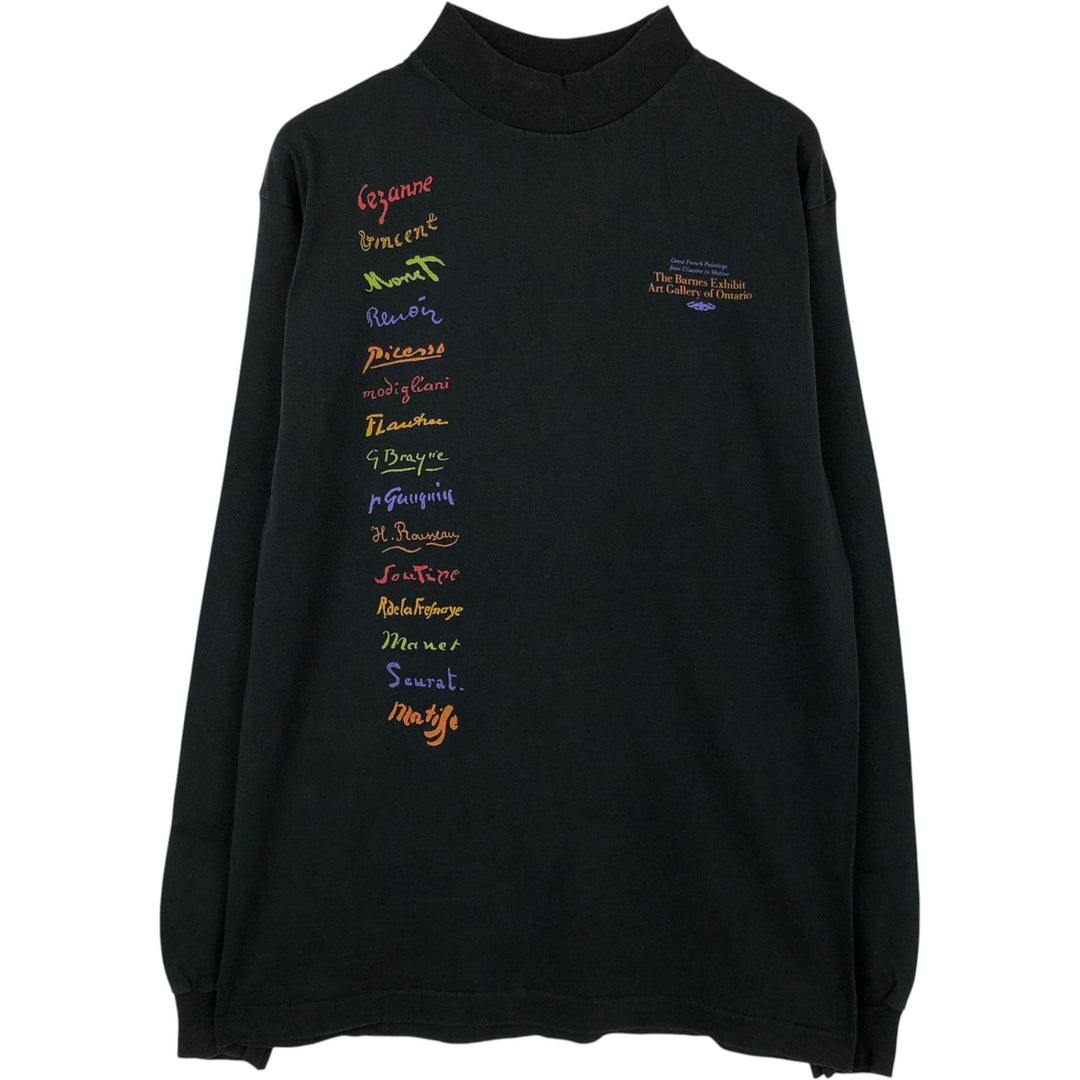 90'S Fruit of the Loom Long-Sleeve T-Shirt, Men's Size M (Equivalent), Vintage cotton black type Vintage Second Hand