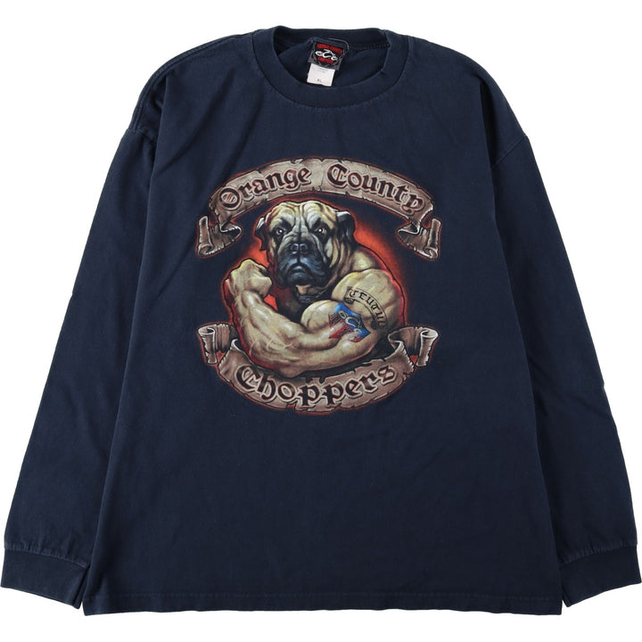ORANGE COUNTY CHOPPERS Motorcycle Long-Sleeve T-Shirt (Men's XL equivalent) cotton black type Vintage Second Hand