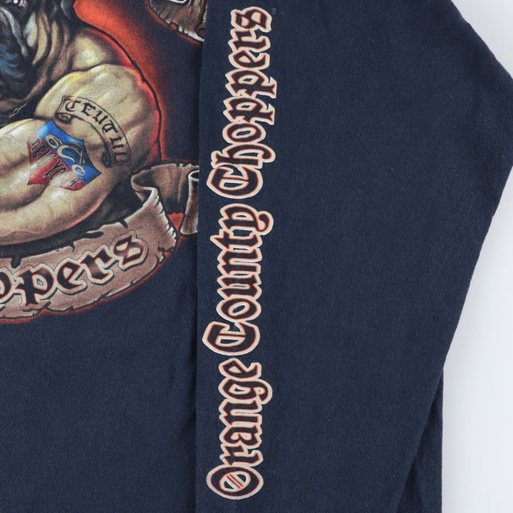ORANGE COUNTY CHOPPERS Motorcycle Long-Sleeve T-Shirt (Men's XL equivalent) cotton black type Vintage Second Hand