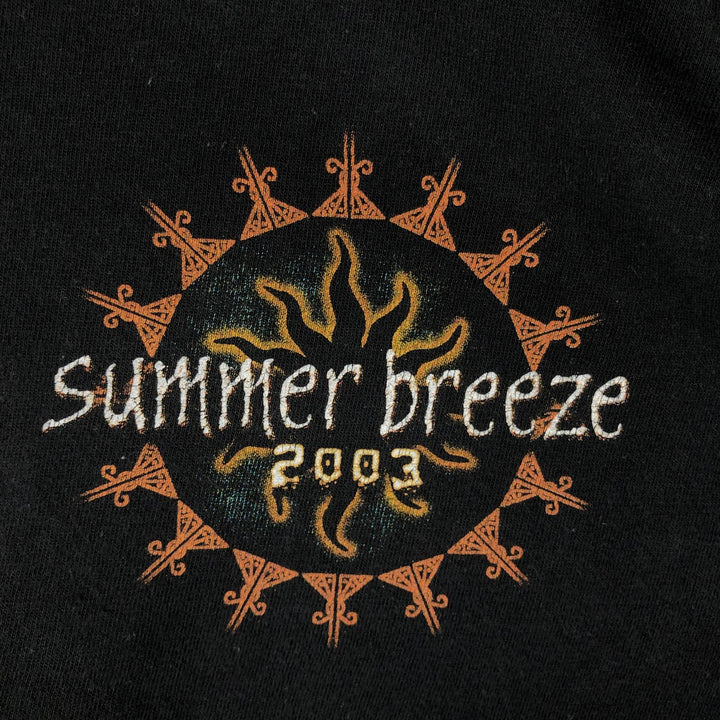 2000'S Summer Breeze Open Air Long-Sleeve Band T-Shirt (Men's Size L) unclear black type Vintage Second Hand