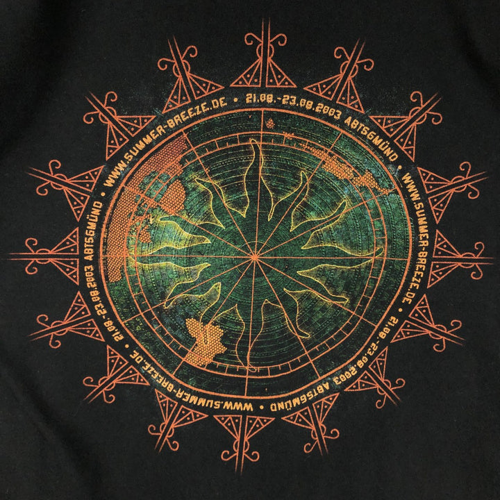 2000'S Summer Breeze Open Air Long-Sleeve Band T-Shirt (Men's Size L) unclear black type Vintage Second Hand