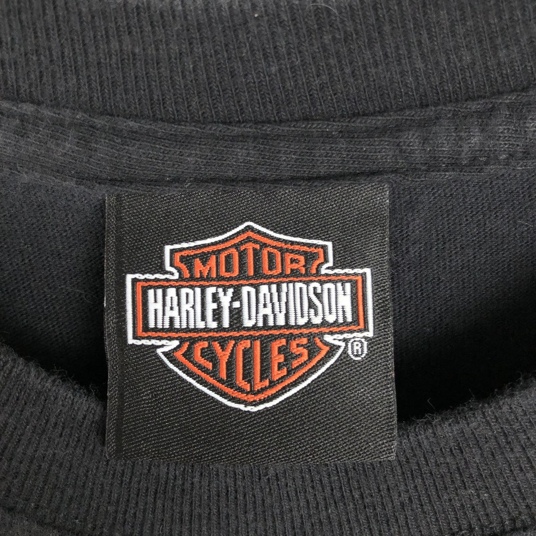 00'S Harley-Davidson Long Sleeve T-Shirt, Men's Size S cotton black type Vintage Second Hand