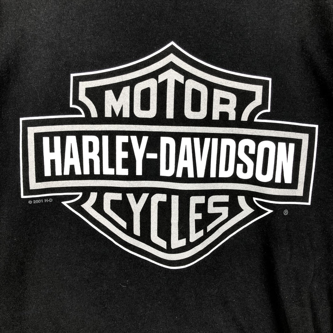 00'S Harley-Davidson Long Sleeve T-Shirt, Men's Size S cotton black type Vintage Second Hand