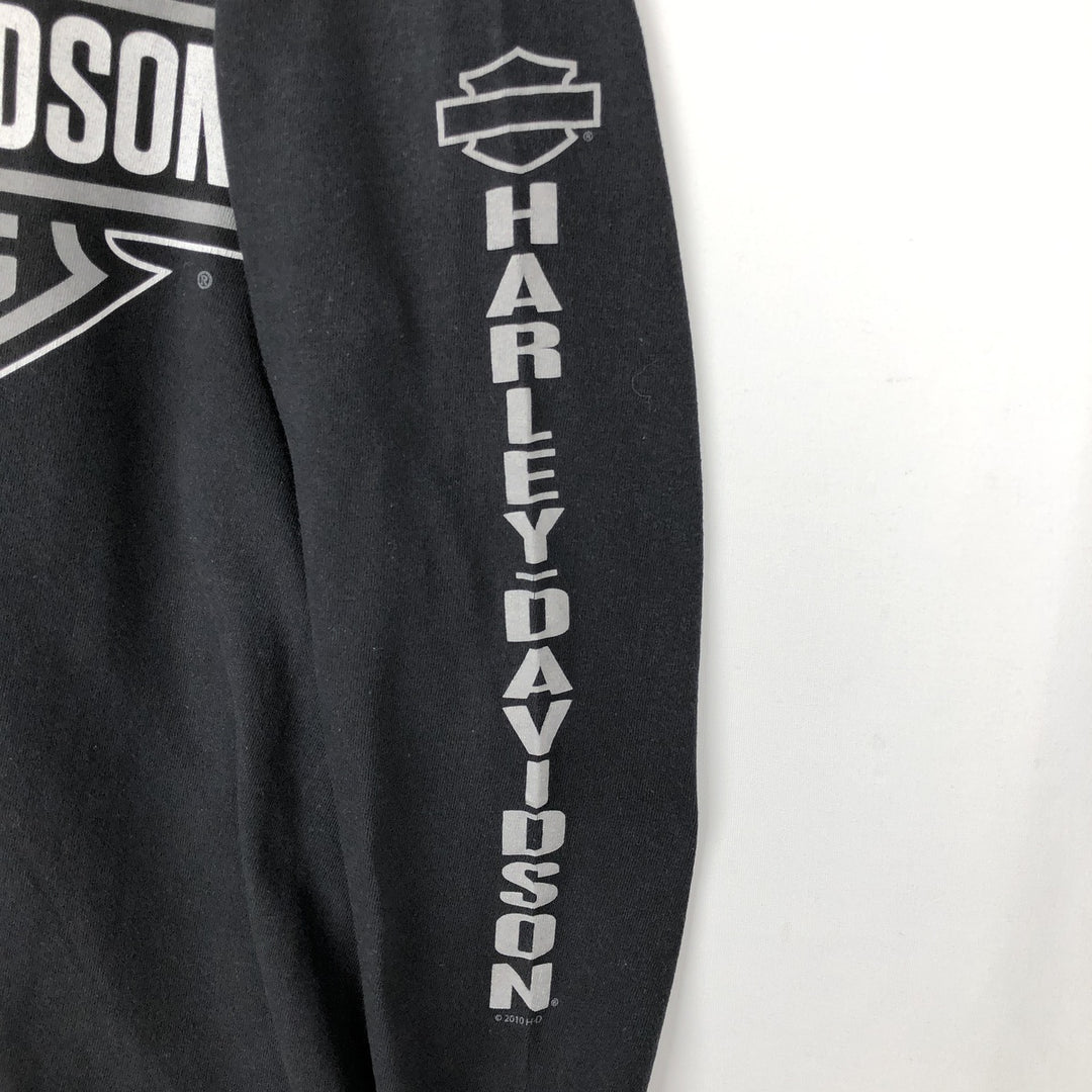 00'S Harley-Davidson Long Sleeve T-Shirt, Men's Size S cotton black type Vintage Second Hand