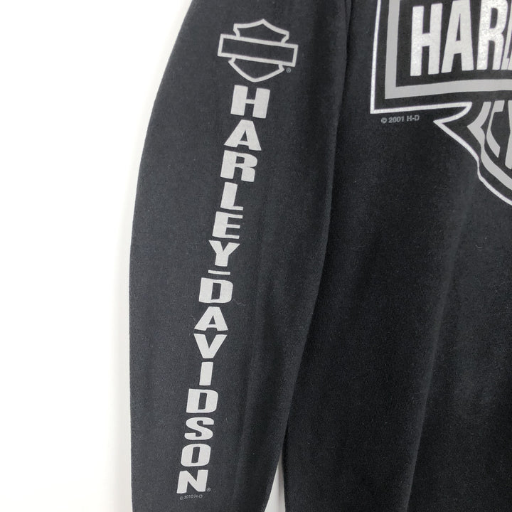 00'S Harley-Davidson Long Sleeve T-Shirt, Men's Size S cotton black type Vintage Second Hand