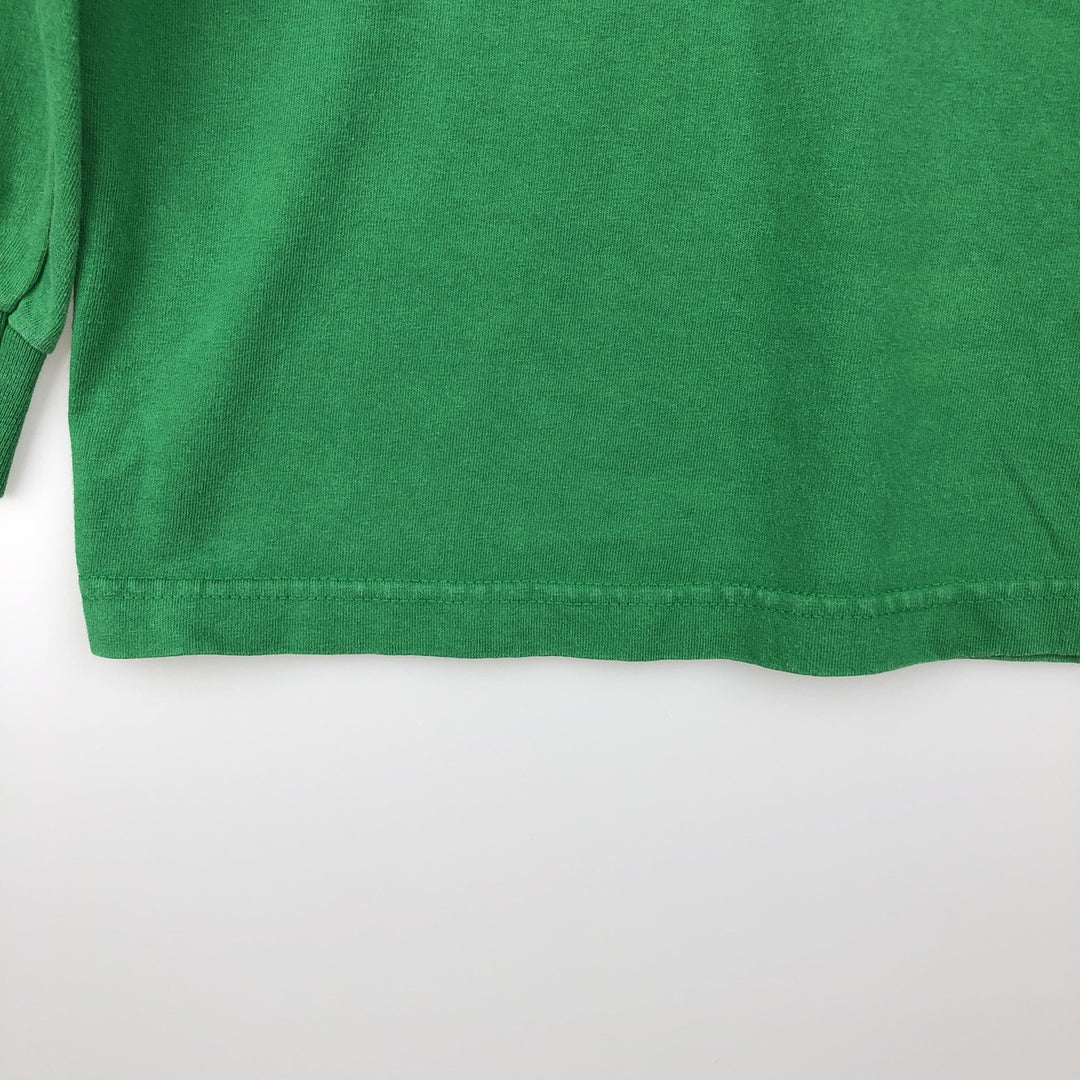 Harley-Davidson Pin-up Girl Motorcycle Long-Sleeve T-Shirt (Men's Size M) cotton green type Vintage Second Hand