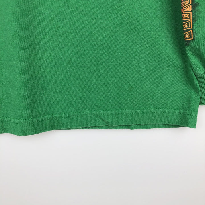 Harley-Davidson Pin-up Girl Motorcycle Long-Sleeve T-Shirt (Men's Size M) cotton green type Vintage Second Hand