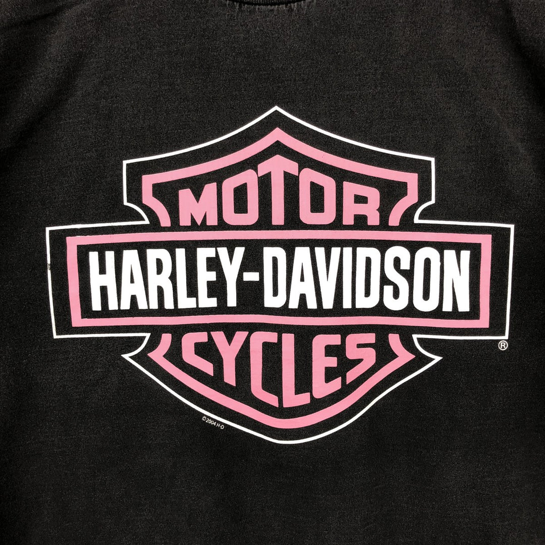 Harley-Davidson Motorcycle Long Sleeve T-Shirt, Men's Size L unclear black type Vintage Second Hand