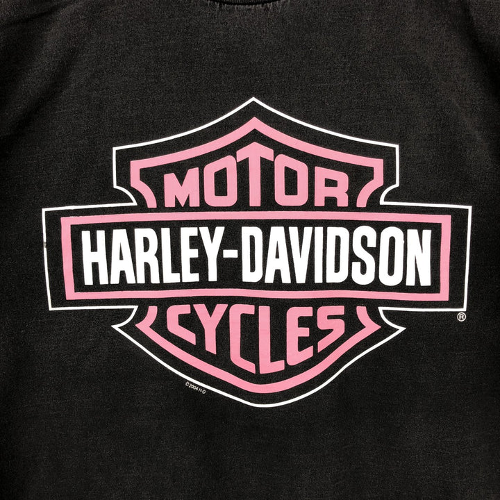 Harley-Davidson Motorcycle Long Sleeve T-Shirt, Men's Size L unclear black type Vintage Second Hand