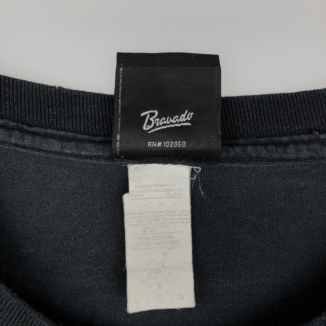 Harley-Davidson Motorcycle Long-Sleeve T-Shirt (Men's Size L) cotton black type Vintage Second Hand