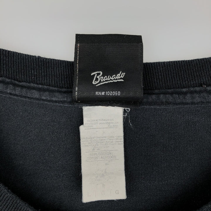 Harley-Davidson Motorcycle Long-Sleeve T-Shirt (Men's Size L) cotton black type Vintage Second Hand