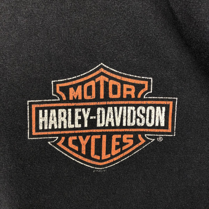 Harley-Davidson Motorcycle Long-Sleeve T-Shirt (Men's Size L) cotton black type Vintage Second Hand