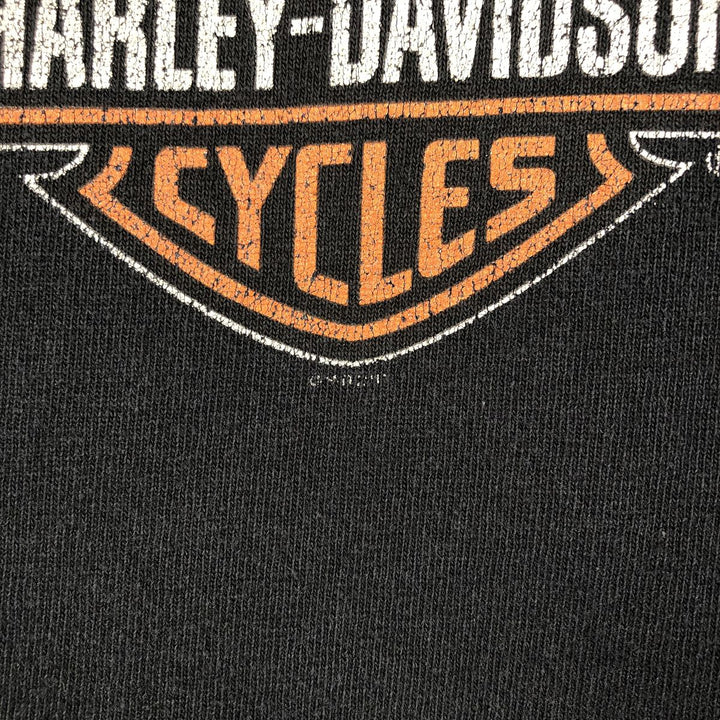 Harley-Davidson Motorcycle Long-Sleeve T-Shirt (Men's Size L) cotton black type Vintage Second Hand