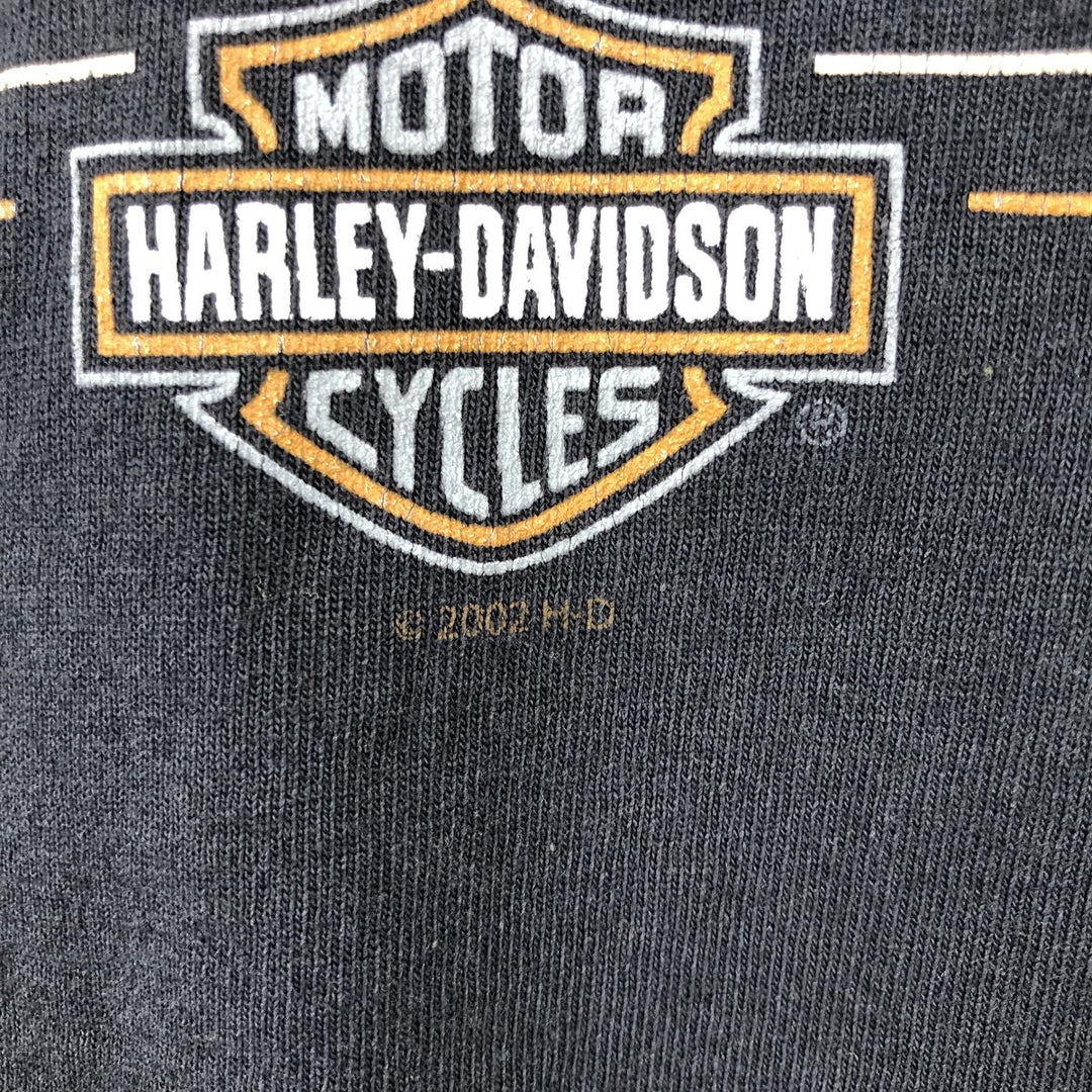 Harley-Davidson Motorcycle Long Sleeve T-Shirt, Made in USA, Men's Size XL cotton black type Vintage Second Hand