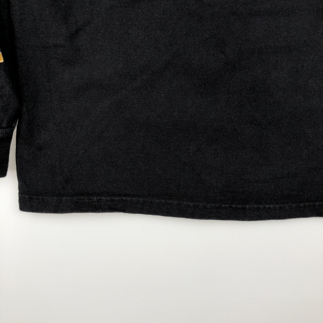 Harley-Davidson Fire Pattern Crocodile Print Motorcycle Long-Sleeve T-Shirt (Men's Size M) unclear black type Vintage Second Hand