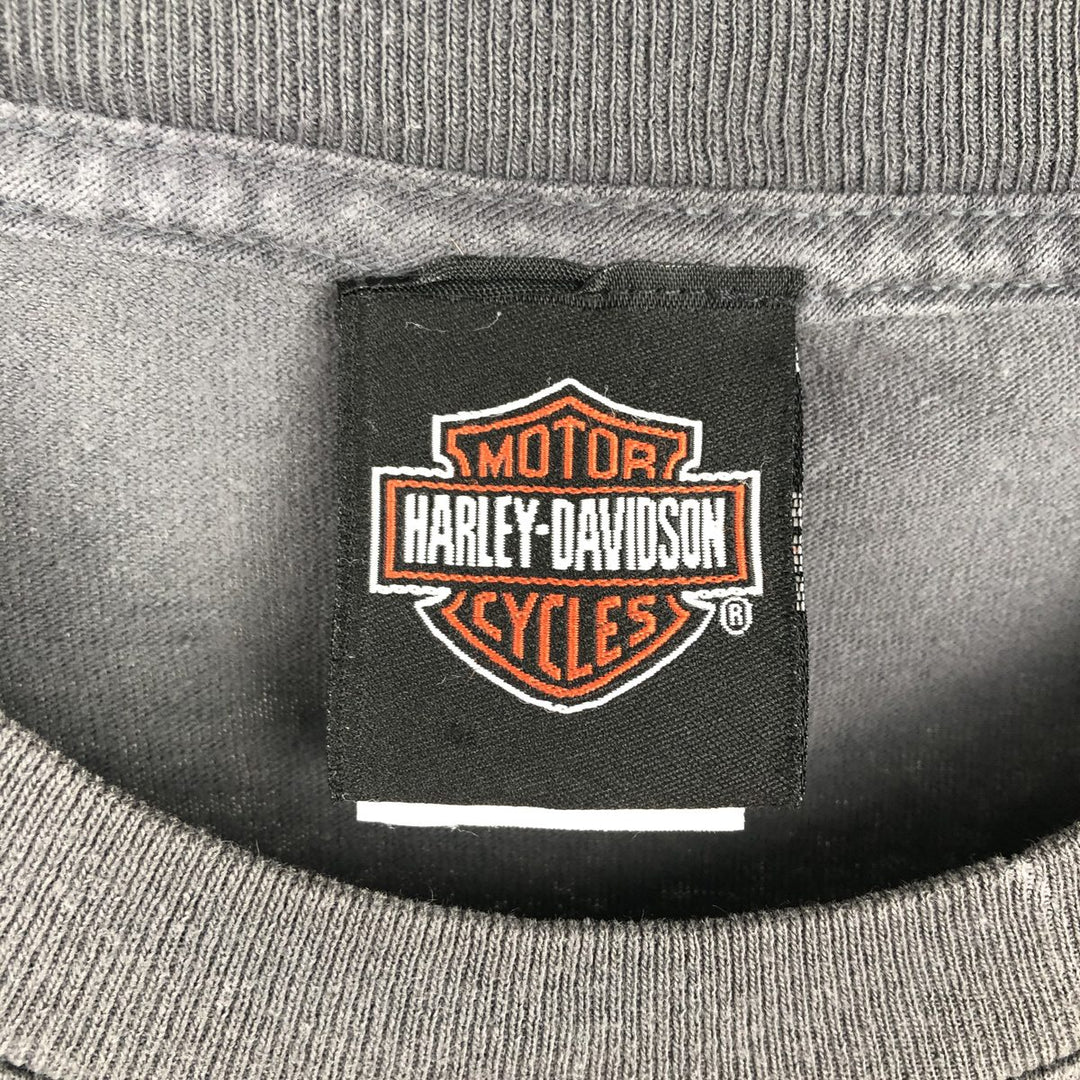 Harley-Davidson Motorcycle Long-Sleeve T-Shirt (Men's Size XL) cotton Charcoal Vintage Second Hand