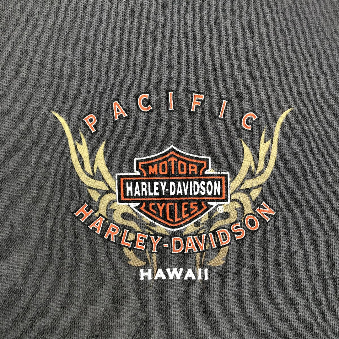 Harley-Davidson Motorcycle Long-Sleeve T-Shirt (Men's Size XL) cotton Charcoal Vintage Second Hand