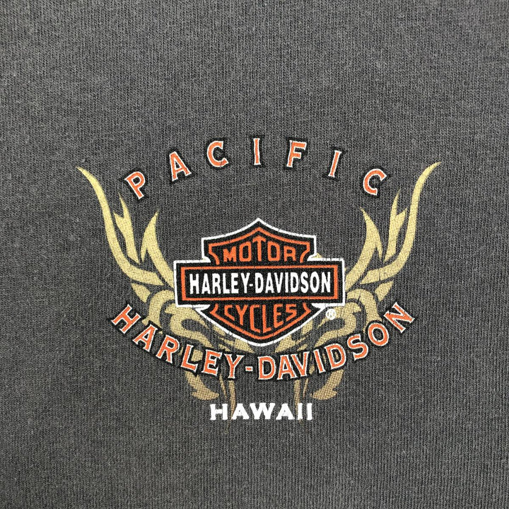 Harley-Davidson Motorcycle Long-Sleeve T-Shirt (Men's Size XL) cotton Charcoal Vintage Second Hand