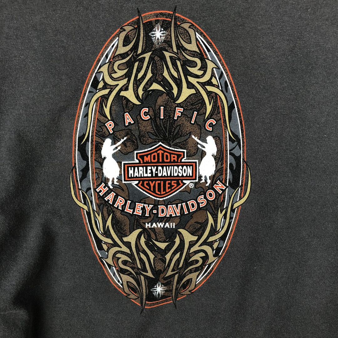 Harley-Davidson Motorcycle Long-Sleeve T-Shirt (Men's Size XL) cotton Charcoal Vintage Second Hand