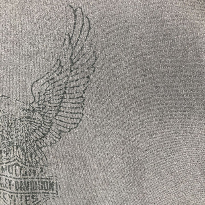 Harley-Davidson Eagle Pattern Motorcycle Long Sleeve T-Shirt, Men's Size XL unclear Charcoal Vintage Second Hand