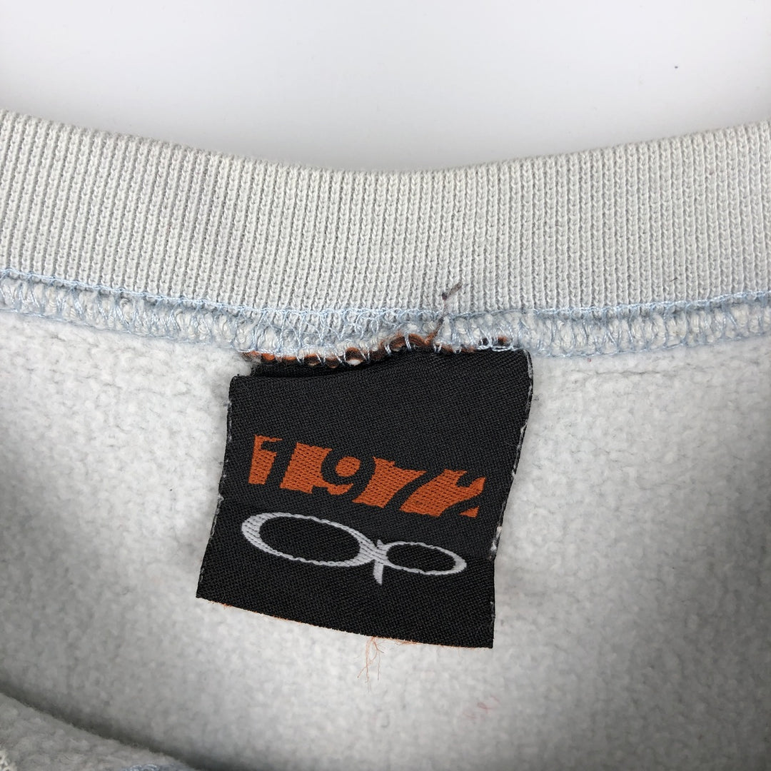 90'S Ocean Pacific logo sweatshirt, men's size L equivalent, vintage. unclear Blue type light blue Vintage Second Hand