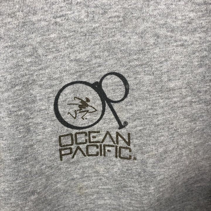 90'S Ocean Pacific printed sweatshirt, men's size L equivalent, vintage. unclear gray type Vintage Second Hand