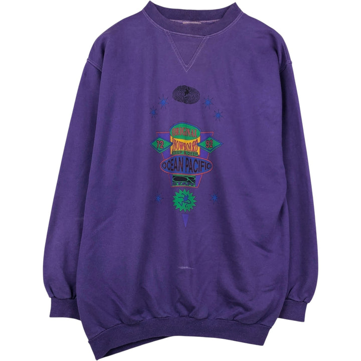 Ocean Pacific printed sweatshirt, men's size XL (approx.) unclear purple type Vintage Second Hand