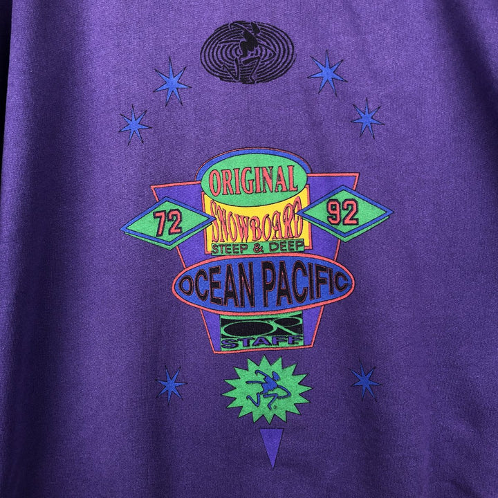 Ocean Pacific printed sweatshirt, men's size XL (approx.) unclear purple type Vintage Second Hand