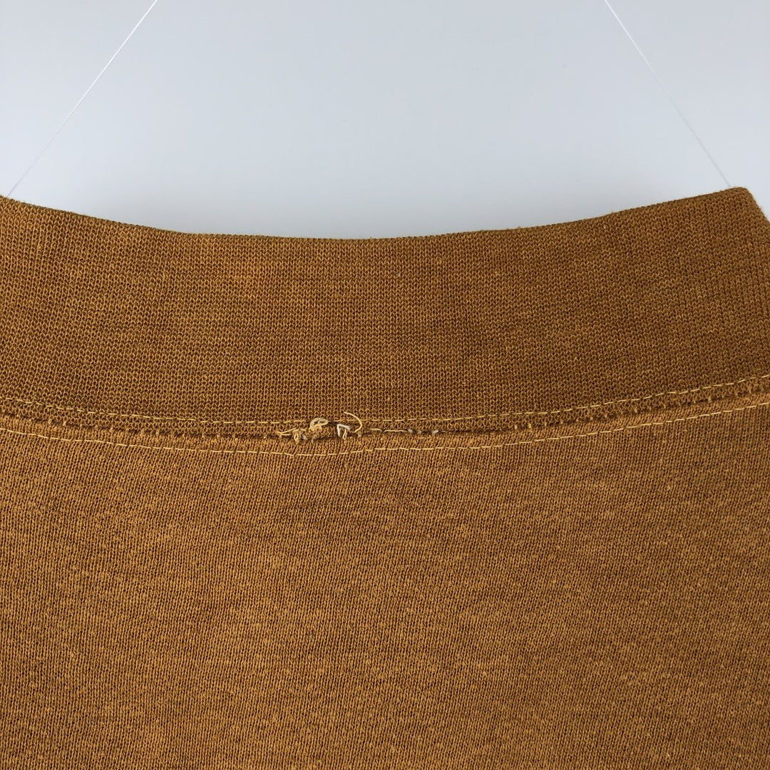 90'S Billabong CHINA MOCH FLEECE Mock Neck Print Sweatshirt, Men's Size L (approx.), Vintage cotton ocher yellow type Vintage Second Hand