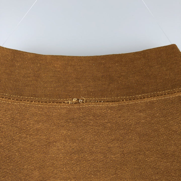 90'S Billabong CHINA MOCH FLEECE Mock Neck Print Sweatshirt, Men's Size L (approx.), Vintage cotton ocher yellow type Vintage Second Hand