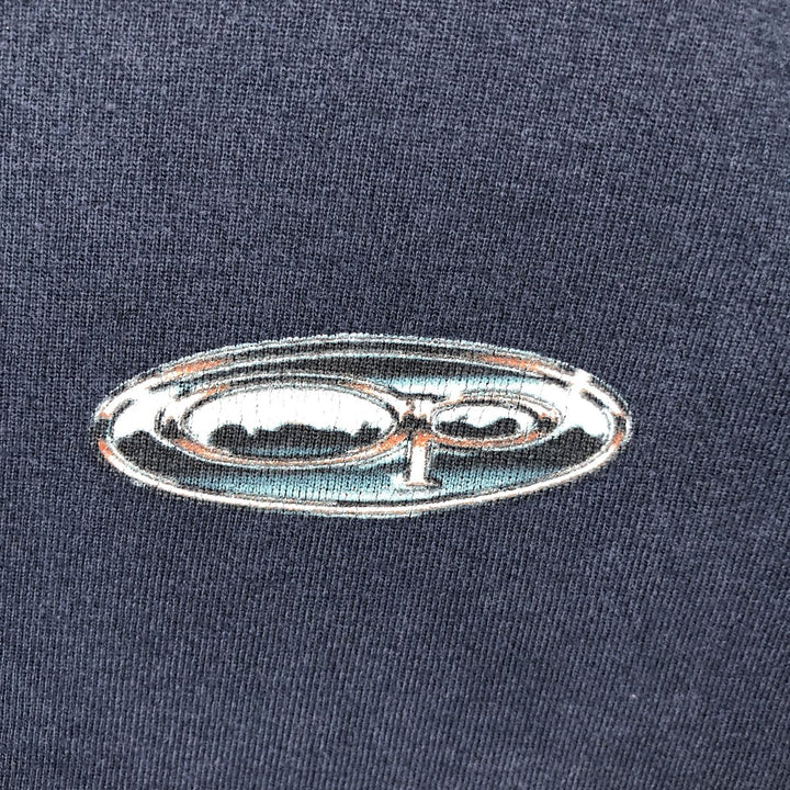 Ocean Pacific printed sweatshirt, made in USA, men's size L equivalent, vintage. unclear navy blue type Vintage Second Hand