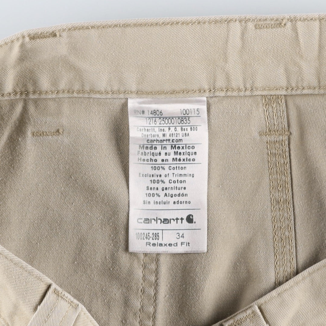 Carhartt Relaxed Fit Painter Shorts, Men's Size W34 (approx.) cotton Beige type Vintage Second Hand