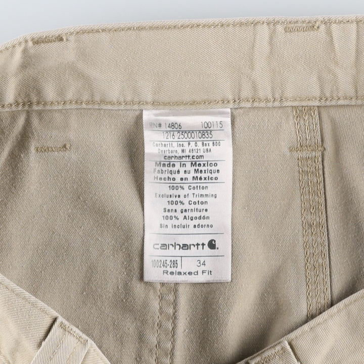 Carhartt Relaxed Fit Painter Shorts, Men's Size W34 (approx.) cotton Beige type Vintage Second Hand