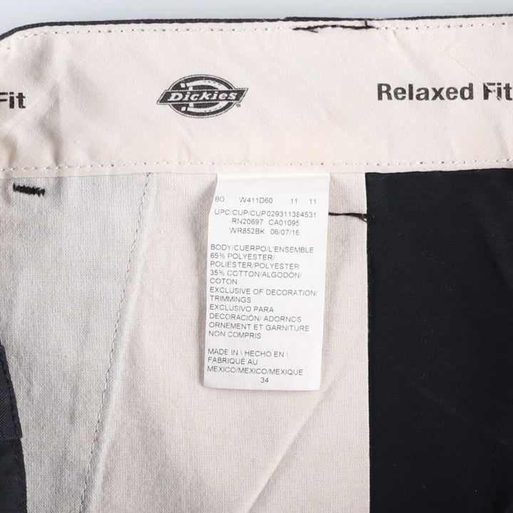 Dickies Relaxed Fit Work Shorts, Half Pants, Men's, W35 equivalent polyester black type Vintage Second Hand