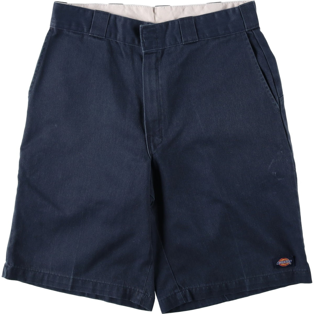 Dickies Work Shorts, Half Pants, Men's, W32 equivalent polyester navy blue type Vintage Second Hand