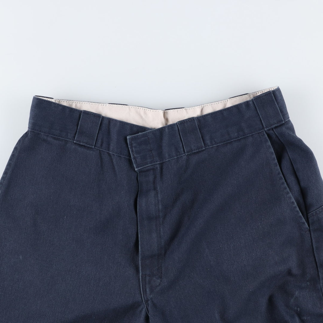 Dickies Work Shorts, Half Pants, Men's, W32 equivalent polyester navy blue type Vintage Second Hand