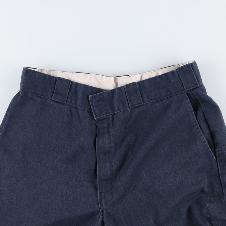 Dickies Work Shorts, Half Pants, Men's, W32 equivalent polyester navy blue type Vintage Second Hand