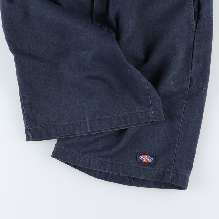 Dickies Work Shorts, Half Pants, Men's, W32 equivalent polyester navy blue type Vintage Second Hand